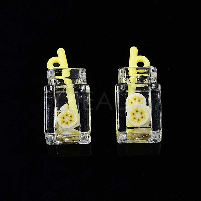 Imitation Drink Resin Pendants CRES-S359-32P-1