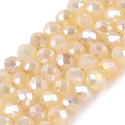 Dyed Crackle Imitation Jade Glass Beads Strands EGLA-Q131-02A-01-1