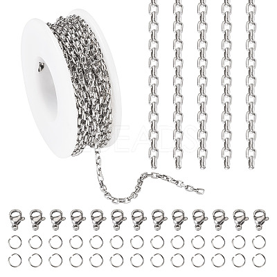 5M 304 Stainless Steel Rectangle Link Chains CHS-TA0001-55-1