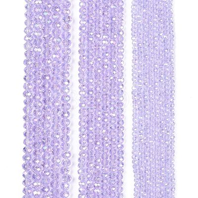 Electroplate Glass Beads Strands EGLA-A044-T4mm-B17-1