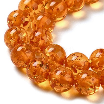 Resin Imitation Amber Beads Strands X-RESI-Z017-01B-1