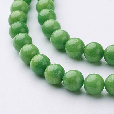 Natural Mashan Jade Round Beads Strands X-G-D263-8mm-XS17-1