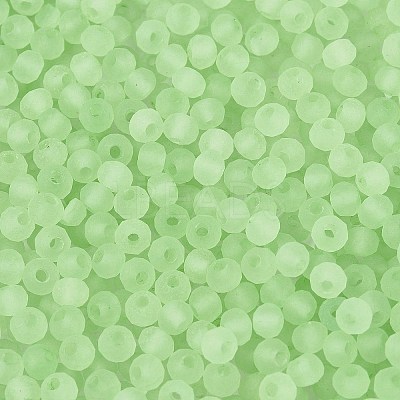 FGB Frosted Transparent Glass Seed Beads SEED-N013-04A-08-1