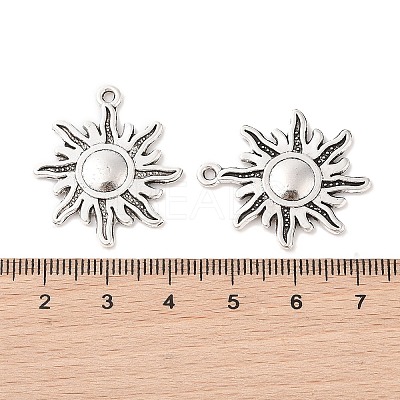 Tibetan Style Alloy Sun Pendants TIBEP-S291-12-RS-1
