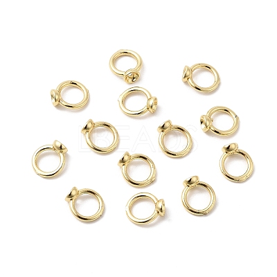 Brass Bead Cap Pendant Bails KK-Z137-02G-02-1