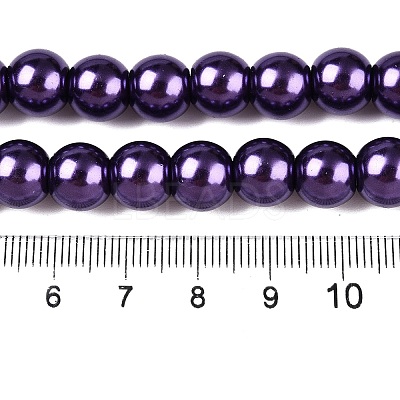 Baking Paint Pearlized Glass Pearl Round Bead Strands HY-Q003-4mm-20-1