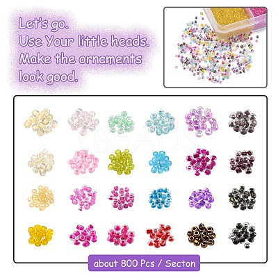 19200Pcs 24 Colors 12/0 Glass Seed Beads SEED-YW0001-87-1