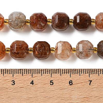 Natural Black Gold Rutilated Quartz Beads Strands GG-CBABD99-03B-1