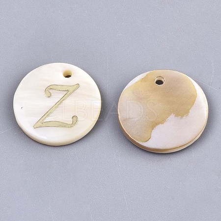 Natural Freshwater Shell Pendants SHEL-N027-04Z-1