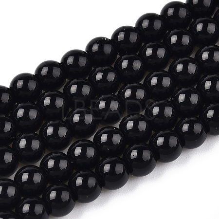 Opaque Solid Color Glass Beads Strands LS-GLAA-T032-P4mm-01-1