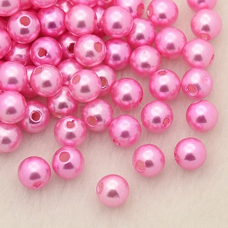 Imitation Pearl Acrylic Beads PL612-4-1