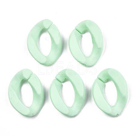Opaque Spray Painted Acrylic Linking Rings X-OACR-S036-001A-I12-1