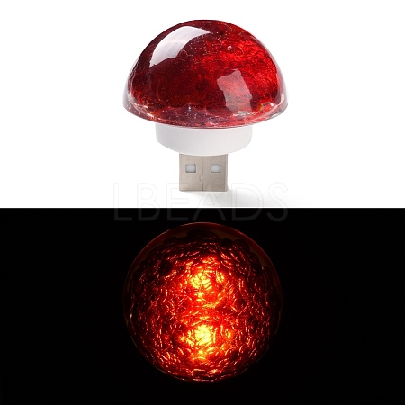 Resin & Epoxy Resin Decor Plate Night Light DJEW-K030-01C-1