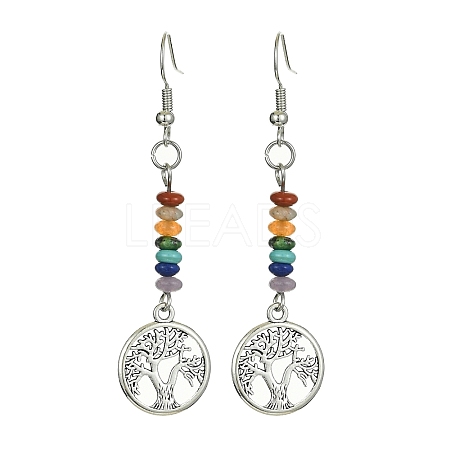 Alloy Tree of Life Dangle Earrings EJEW-JE05462-04-1