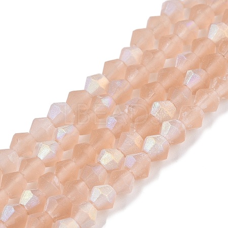 Imitate Austrian Crystal Bicone Frosted Glass Beads Strands EGLA-A039-T2mm-MB12-1