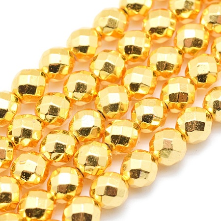 Electroplate Non-magnetic Synthetic Hematite Beads Strands G-L485-03A-G-1