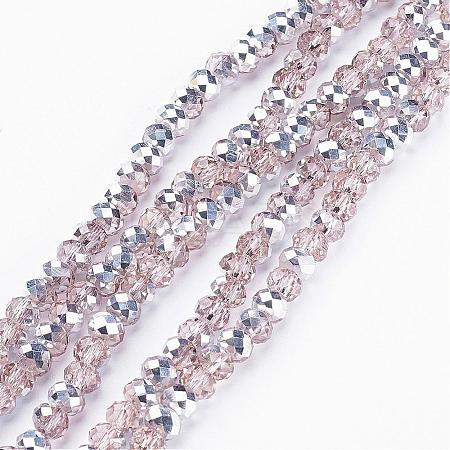 Electroplate Glass Bead Strands GR6MMY-19S-1