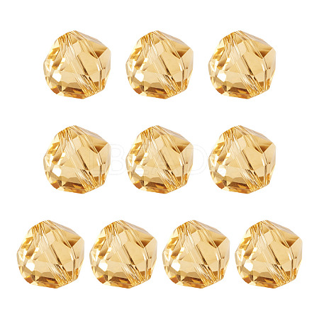 10Pcs Glass Imitation Austrian Crystal Beads GLAA-TADJ0001-11B-1