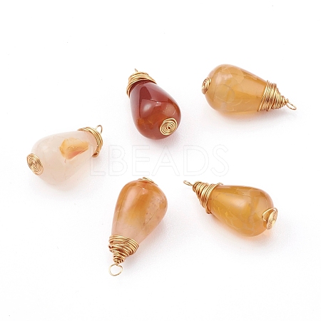 Natural Crackle Agate Pendant PALLOY-JF00640-1
