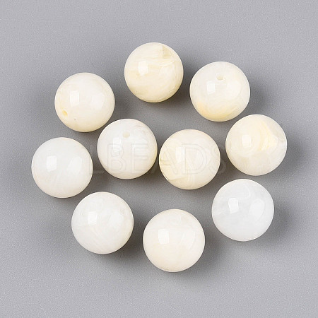 Round Acrylic Imitation Gemstone Beads OACR-R029-16mm-29A-1