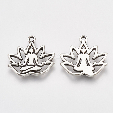 Tibetan Style Alloy Pendants TIBE-S314-09AS-LF-1