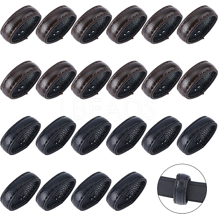 24Pcs 2 Colors PU Imitation Leather Loop Keepers DIY-FH0011-03-1