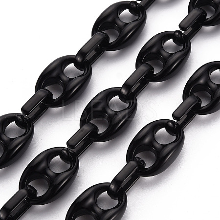 Handmade Opaque Acrylic Coffee Bean Chains LS-CHAC-ZX0001-01D-1
