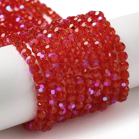 Electroplate Transparent Glass Beads Strands LS-EGLA-A035-T4mm-L01-1