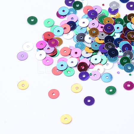 Ornament Accessories Plastic Paillette Beads X-PVC-R014-5mm-M-1