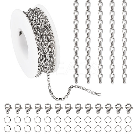 5M 304 Stainless Steel Rectangle Link Chains CHS-TA0001-55-1