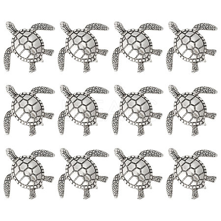 12Pcs Turtle Alloy Lapel Pinks for Backpack Clothes JEWB-CA0001-88AS-1
