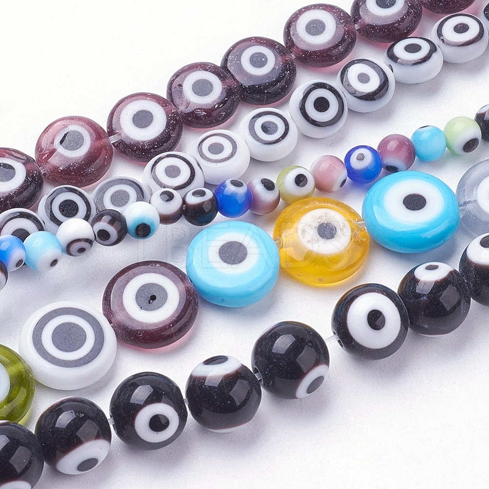 Handmade Evil Eye Lampwork Beads Strands - Lbeads.com