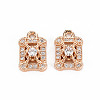 Rack Plating Brass Micro Pave Clear Cubic Zirconia Charms KK-T060-56-RS-2