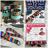 2Rolls 2 Styles Stripe Pattern Printed Polyester Grosgrain Ribbon OCOR-TA0001-37O-7
