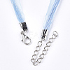 Waxed Cord and Organza Ribbon Necklace Making X-NCOR-T002-168-3