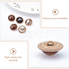 CHGCRAFT 18Pcs 3 Colors Cellulose Acetate(Resin) and Alloy Buttons DIY-CA0004-45-5