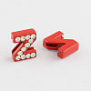 Mixed Color Zinc Alloy Grade A Rhinestone Letter Slide Charms ALRI-S130-Z-2