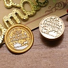 Merry Christmas Series Wax Seal Brass Stamp Head AJEW-M037-01G-01-1