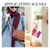 Alloy Resin Butterfly Keychains KEYC-TADJ0002-02G-M-7