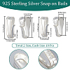 Beebeecraft 20Pcs 2 Size 925 Sterling Silver Snap on Bails STER-BBC0001-90-2