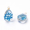 Inner Flower Glass Pendants GLAA-K036-C05-NF-1