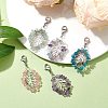 Natural & Synthetic Gemstone Pendant Decorations HJEW-JM01828-02-2