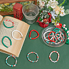 14Pcs 2 Sets Christmas Theme Polymer Clay Heishi Beaded Stretch Bracelets BJEW-ME0001-17B-4