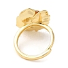 Rack Plating Flower Brass Adjustable Rings RJEW-S413-03G-2