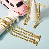 Brass Curb Chain Bracelet & Curb Chain Necklace Sets SJEW-SZ0001-011A-5