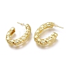 Brass Half Hoop Earrings EJEW-H104-12G-2