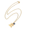 304 Stainless Steel Glass Drill Birth Stone Constellation Pendant Necklaces LS-STAS-D305-08G-C-3