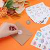 24Pcs 6 Styles Thank You Theme Round Paper Stickers DIY-GA0007-46-3