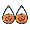 Halloween Theme Single Face Printed Aspen Wood Big Pendants WOOD-TAC0018-09G-1
