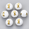 Electroplate Glass Beads EGLA-S178-11K-02-1